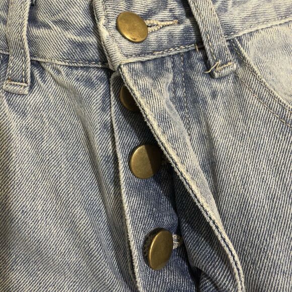 Princess Polly High Rise Straight Leg Light Wash Denim Jeans US 2 - Picture 8 of 9